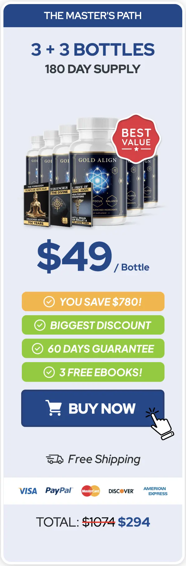 Gold Align Buy Six Bottles